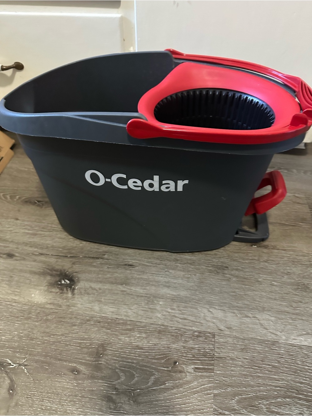 Red & Gray Spin Mop Bucket - Home Cleaning Organizer